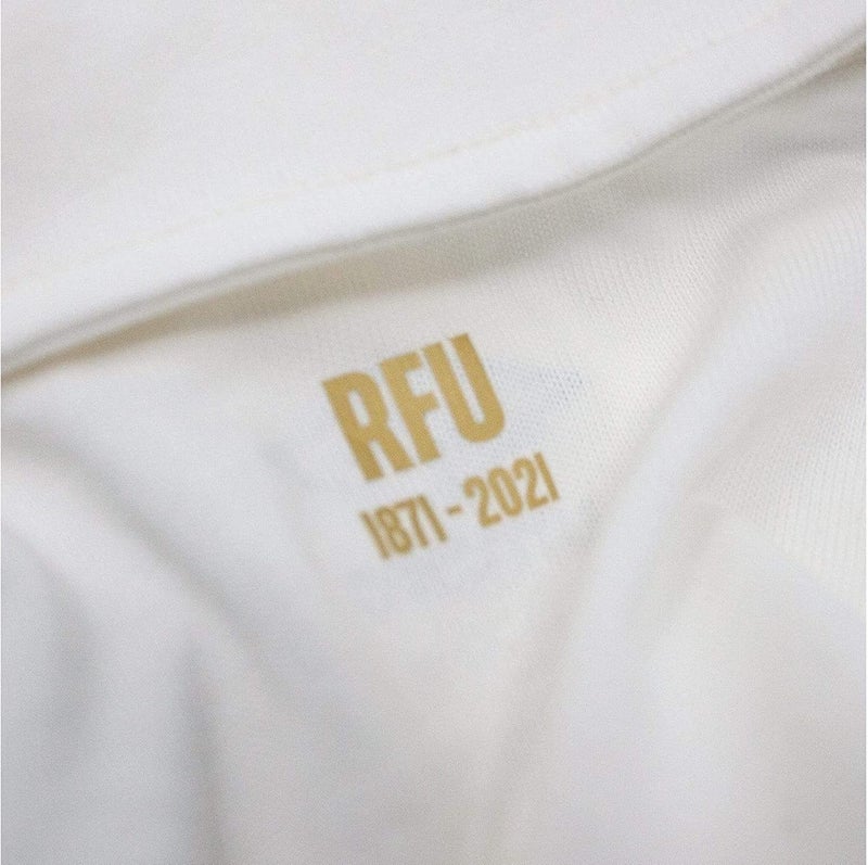 umbro England RFU Men's 150 Anniversary Classic Long Sleeve Rugby Jersey, White - Image 5